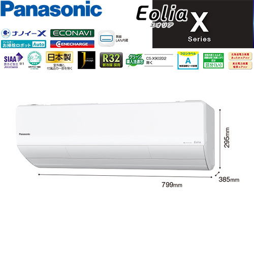 CS-252DX-Wの室外機・リモコン・パネル