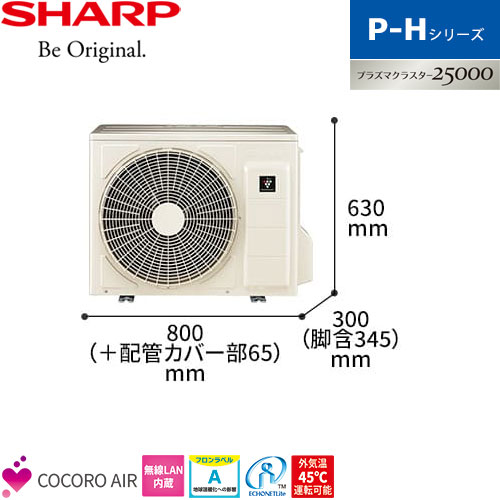 AY-P56H2-Wの室外機・リモコン・パネル