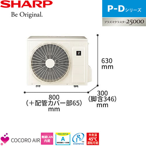 AY-P56D2-Wの室外機・リモコン・パネル