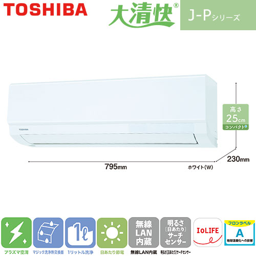 RAS-J251P(W)の室外機・リモコン・パネル