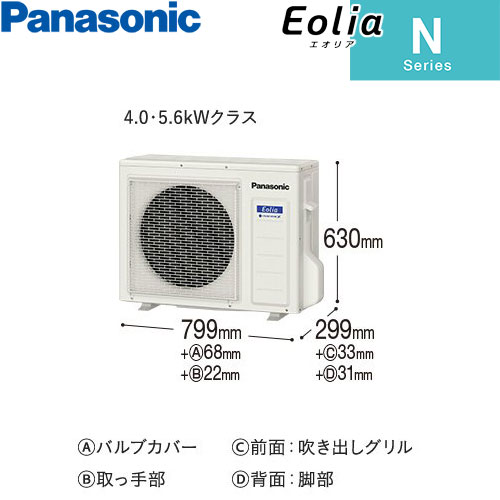 CS-403DN2-Wの室外機・リモコン・パネル