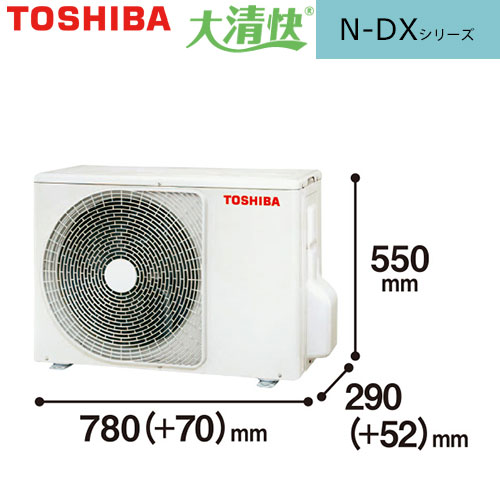 RAS-N281DX(W)の室外機・リモコン・パネル