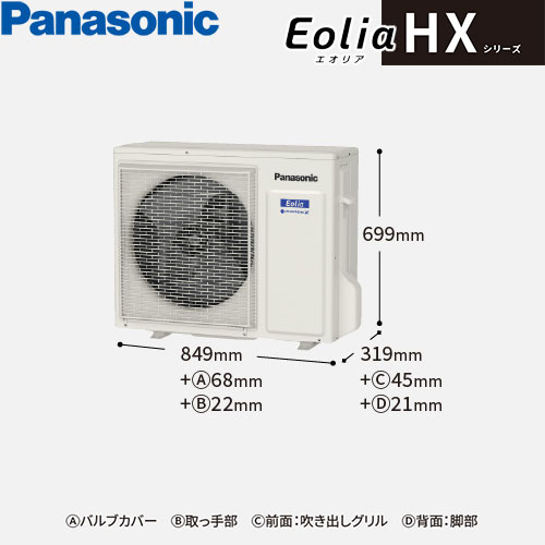 CS-406DHX2-Cの室外機・リモコン・パネル