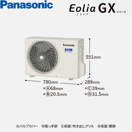 CS-406DGX2-Wの室外機・リモコン・パネル