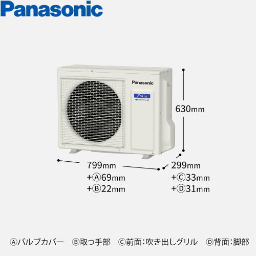 CS-406DY2-Tの室外機・リモコン・パネル