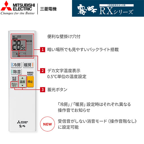 MLZ-RX3626ASの室外機・リモコン・パネル