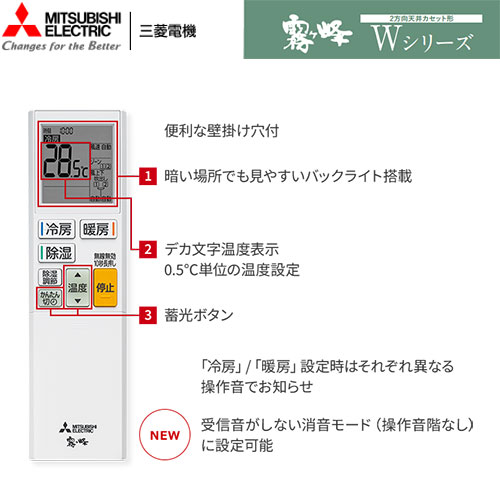 MLZ-W5626ASの室外機・リモコン・パネル