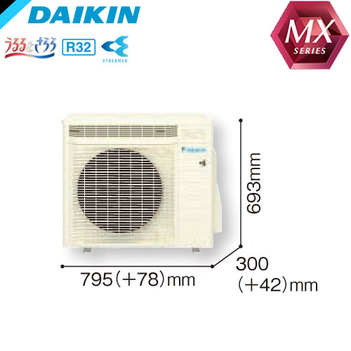 S28XTMXS-Wの室外機・リモコン・パネル