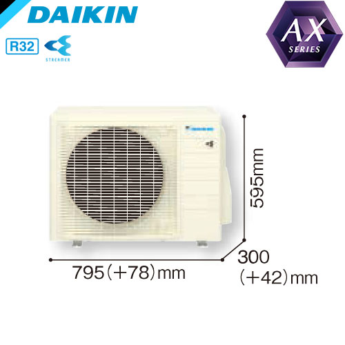 S28XTAXS-Wの室外機・リモコン・パネル