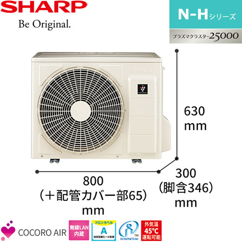 AY-N63H2-Wの室外機・リモコン・パネル