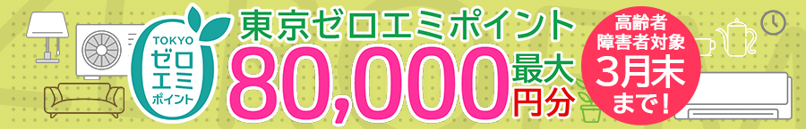 最大80,000円分！東京ゼロエミポイント一部拡大中！