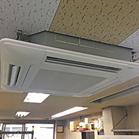 台東区の法人事務所にて天井埋込形4方向の入替え【パッケージエアコン】