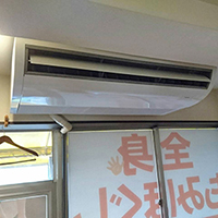 東京都豊島区のテナントビルにて天井吊形パッケージエアコンの入替え工事【業務用エアコン】