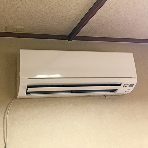 東京都台東区の個人ビルにて三菱電機製壁掛形エアコンの入替え工事【ルームエアコン】