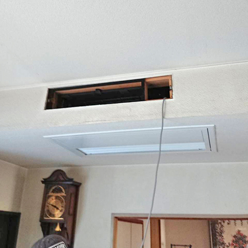 東京都豊島区のご自宅にて三菱電機製フリービルトインエアコンの入替え工事【ハウジングエアコン】