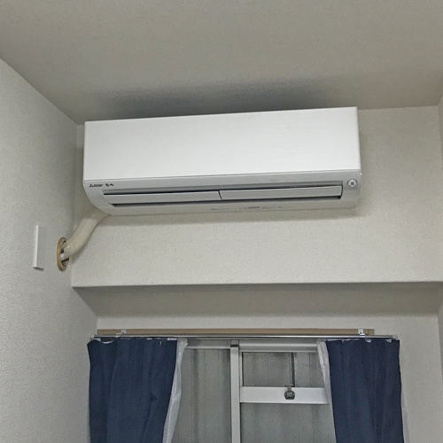 東京都大田区のマンションにて三菱電機製壁掛け2台マルチエアコンの新規設置工事【ハウジングエアコン】