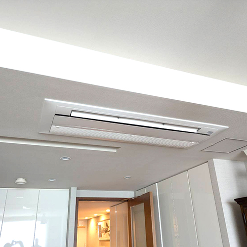 東京都新宿区のマンションにてダイキン製天井カセット形シングルフローマルチタイプの入替え工事【ハウジングエアコン】